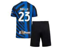 Inter Milan Nicolo Barella #23 Hemmakläder Barn 2024-25 Kortärmad (+ Korta byxor)